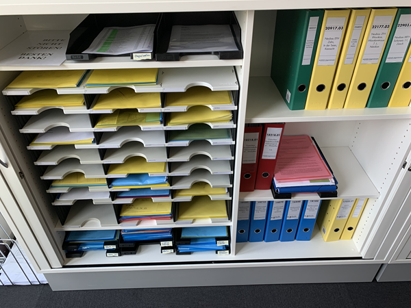 Ordnung im Büro perfekt